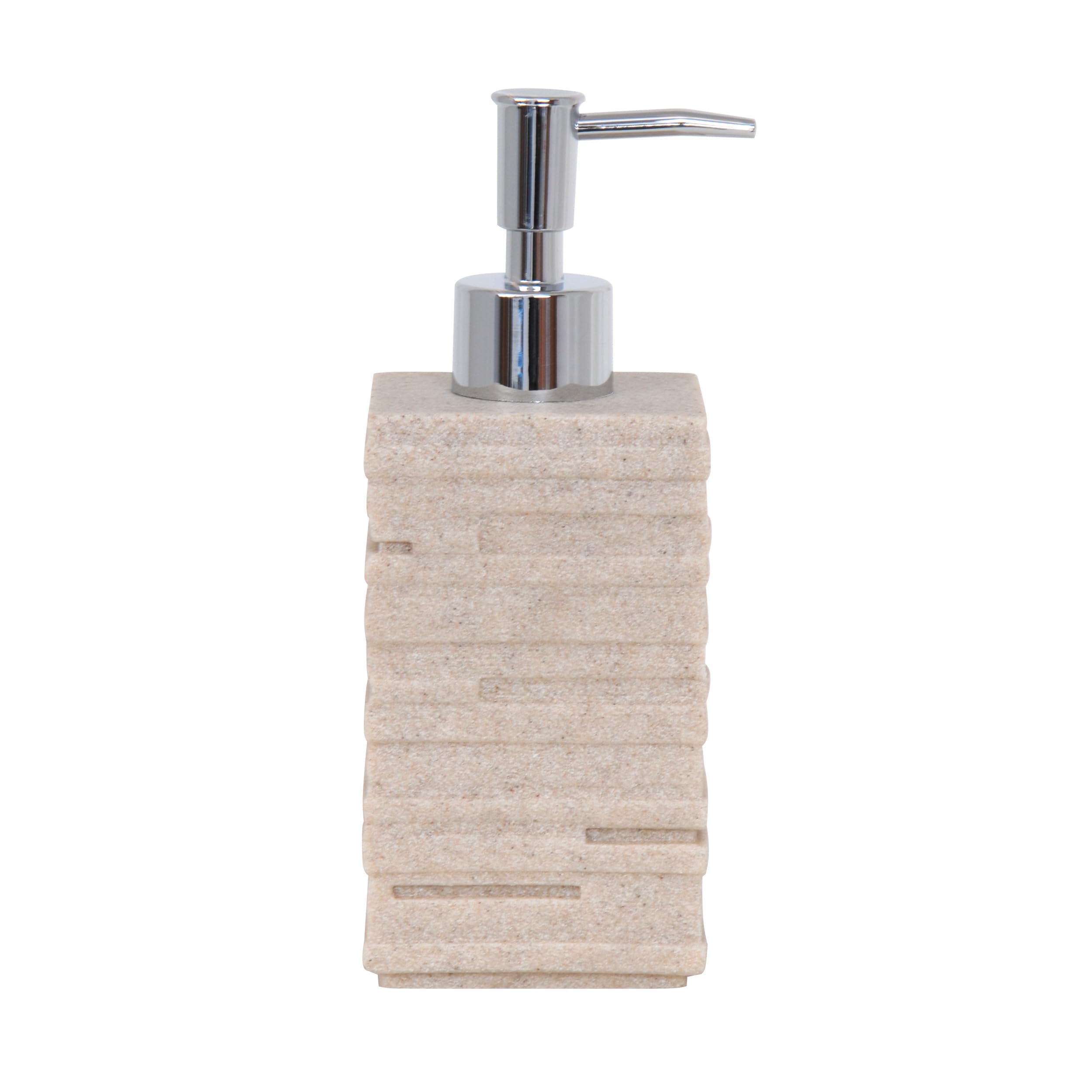 'Lund MSV 143340 Soap Dispenser Polyresin – 7 x 7 x 8 cm Beige