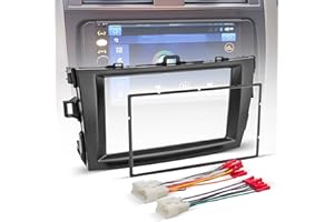 NuIth Double DIN Radio Installation Dash Kit W/Radio Wire Harness for 2009-2013 Toyota Corolla, Aftermarket Radio Dash Stereo Mounting Installation Trim Bezel Bracket Wire Kits