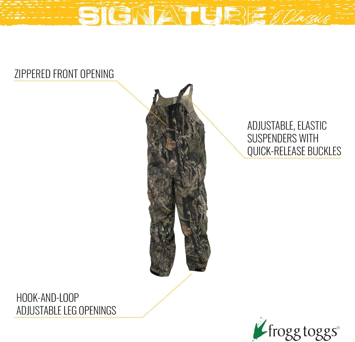 FROGG TOGGS Men's Classic Pro Action Waterproof Breathable Rain Bib: Clothing