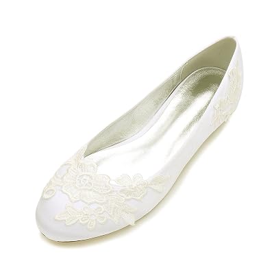 MarHermoso Womens Satin Bridal Wedding Flats Shoes