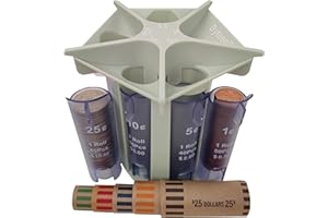 Byteen8 Coin Counters & Coin Sorters Tube Empty Your Loose Change in Coin Purse, Piggy Bank & Coin Bank Quick & Accurate, As Coin Counting Machine Coin Organizer Change Sorter Tube with Coin Wrappers