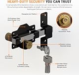 Gatemate 1490196 70mm Long Throw Gate Lock Double Locking 5 Keys view 4