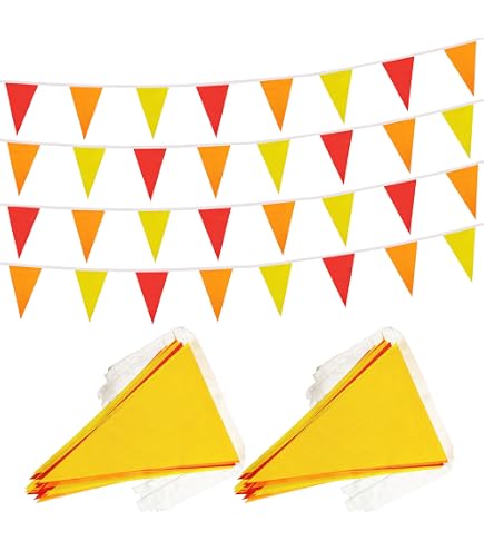 Red And Yellow Banner Red & Yellow Triangle Pennant Flags - 100 Ft ...