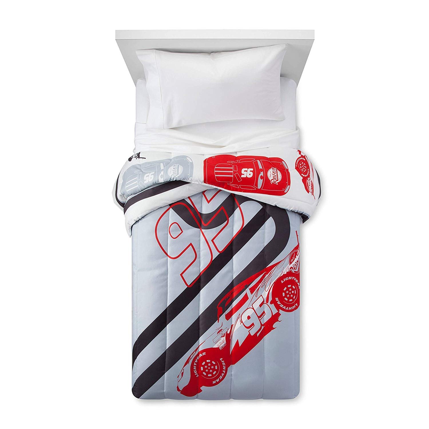 Disney Cars Lightning Mcqueen Gray Comforter Twin Durable