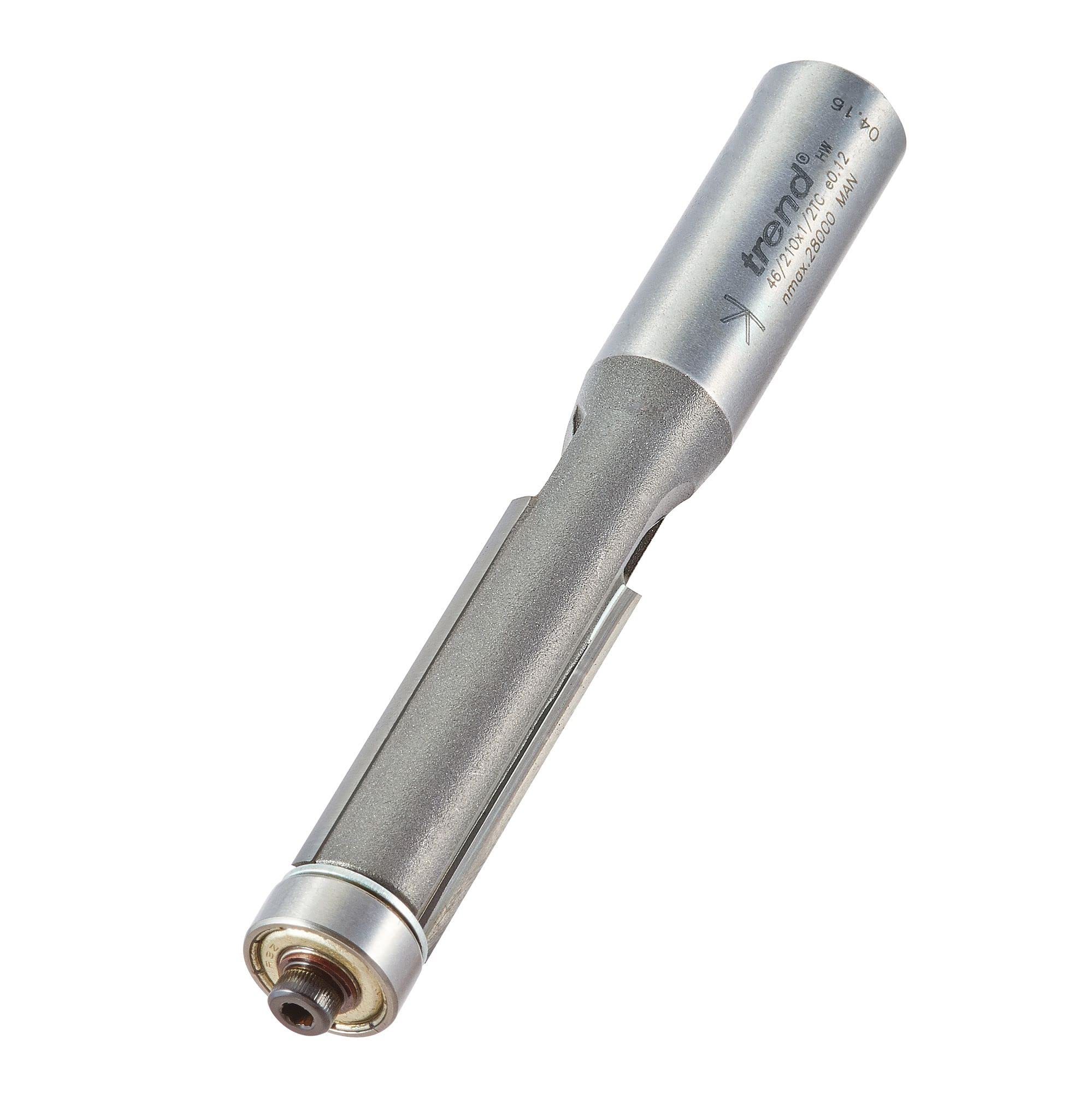 Trend Professional Guided 90-Degree Trimmer, 1/2 Inch Shank, 12.7mm Cut Diameter, 38.1mm Cut Length, Tungsten Carbide Tipped, 46/210X1/2TC โ image 1