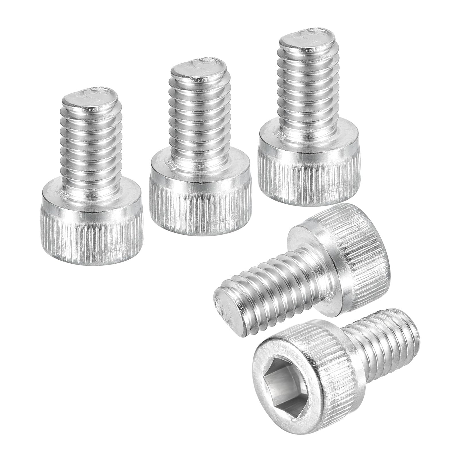 DTGN M6-1x10 Socket Head Cap Screws Bolts - 25Pack - Good for Road Bicycle, Mountain Bike, Auto, Motorcycle - 304 Stainless Steel Hex Head Metric Screws - Silver