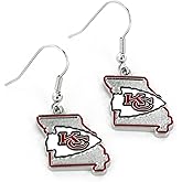 NFL Kansas City Chiefs State Design Earrings