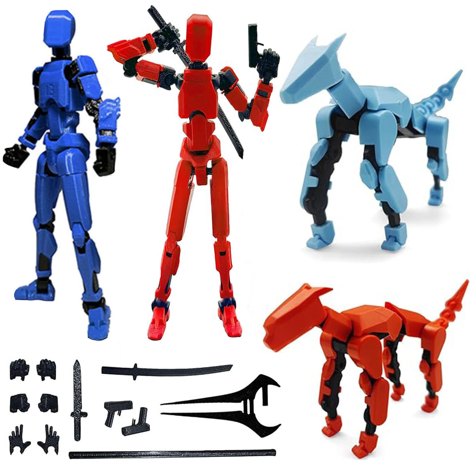 T13 Action Figure 3D Printed Multi-Jointed Movable