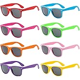 Pibupibu Neon Colors Party Favor Supplies Unisex Sunglasses Pack of 8