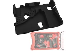 Terixe EVA Liner Organizer for Gen 3 M12 Drill Driver 3497-22(3404-20&3453-20), Compatible with Milwaukee 48-22-8435 Packout Tool Box - Precision-Cut Insert, Black