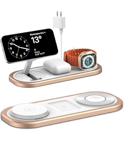 LISEN Soporte De Cargador 3 En 1 Inalámbrico Para IPhone Magsafe 15W