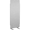 VIVO Freestanding 24 x 66 inch Privacy Panel, Cubicle Divider, Acoustic Wall Partition, Single 24 inch Panel with 2-Sided Zipper Attachment System, Gray, PP-1-T024G