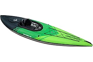 AQUAGLIDE Navarro 110 Convertible Inflatable Kayak with Drop Stitch Floor, Green