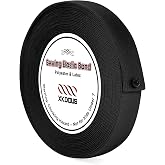 XKDOUS Elastic Band for Sewing, 0.6 Inch 14 Yards, Black | Knit Elastic Bands for Sewing Waistband Clothes and Pants Waist, High Elasticity