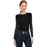 L'AGENCE Women's Trista Shoulder Pad Thong Bodysuit