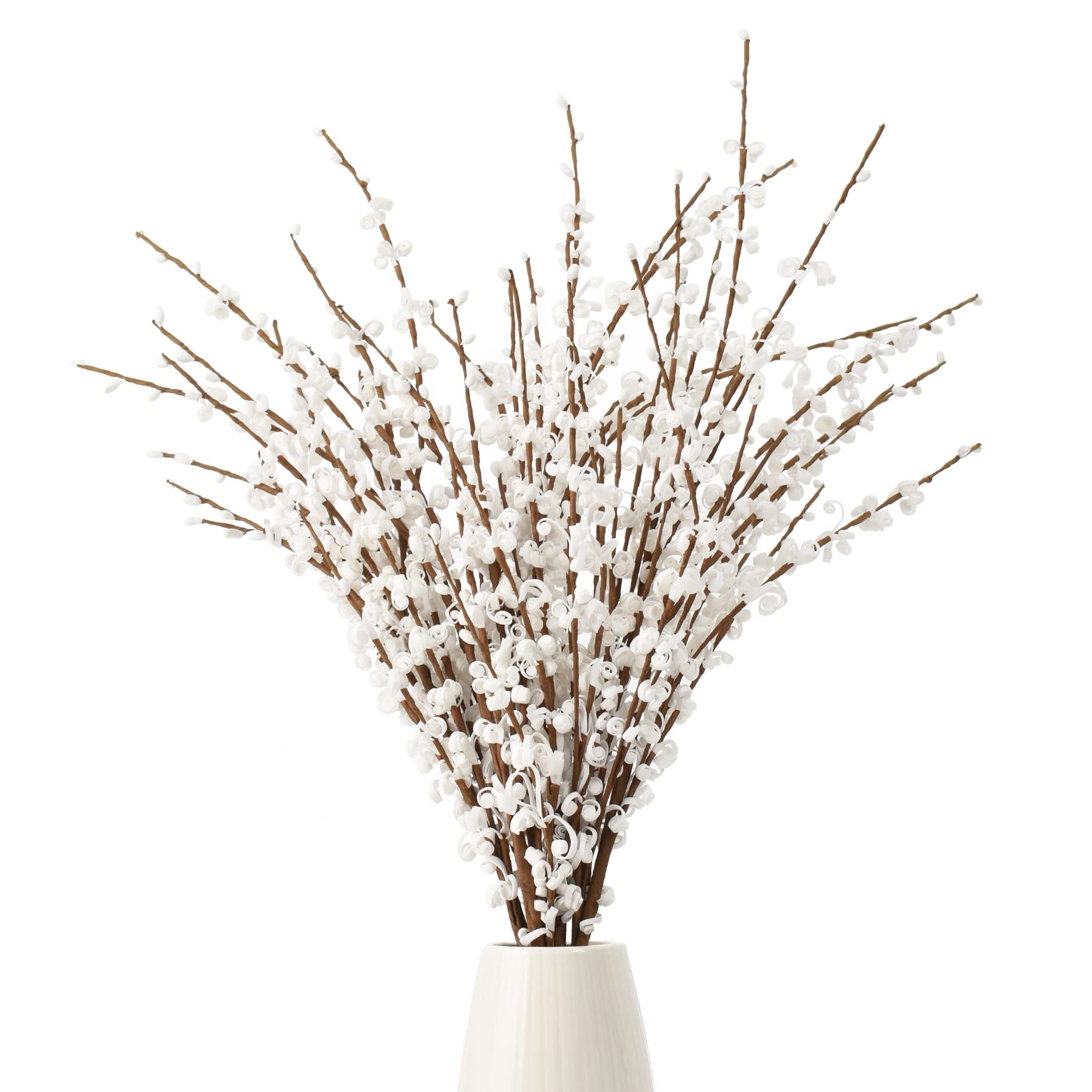 HUIANER 6Pcs 29" Artificial Jasmine Flowers with Long Stem Fake Flower Bouquet Faux Jasmine Plants for Wedding Bridal Bouquet Wreath Table Centerpiece Outdoor Décor (White)