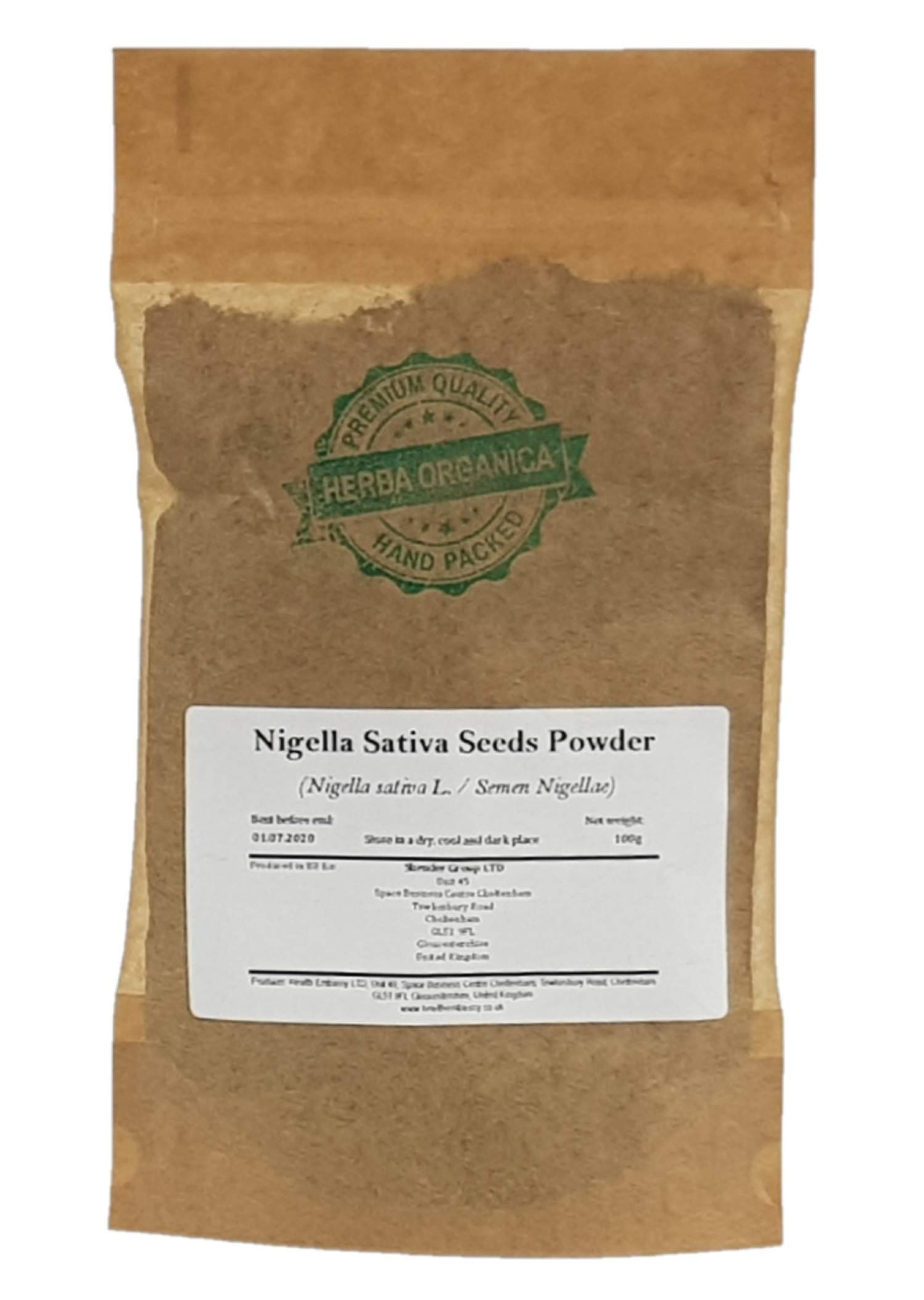 Herba Organica Nigella Sativa Seeds Powder - Nigella Sativa L (100g)