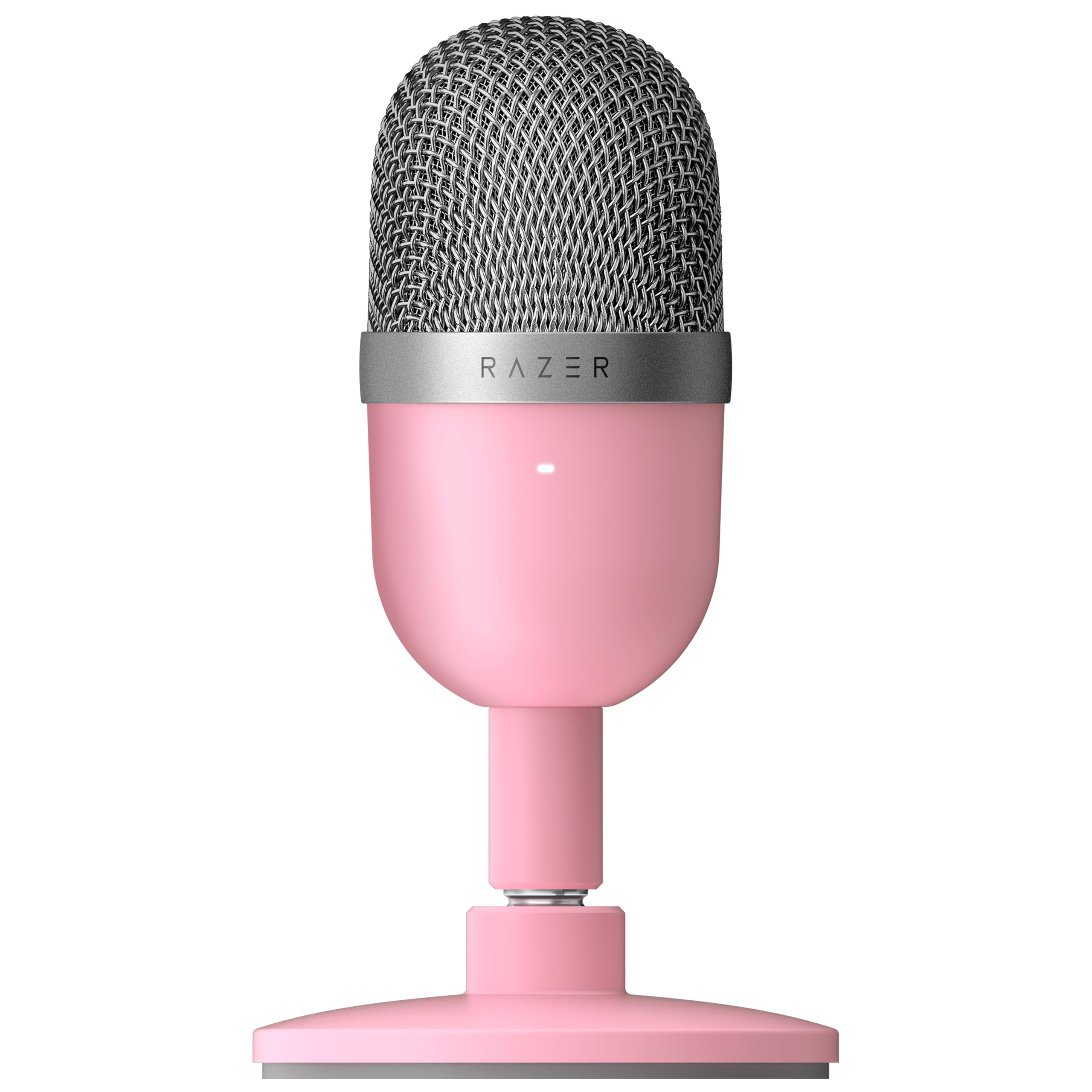 Razer Seiren Mini - USB Condenser Microphone for Streaming (Compact with Supercardioid Polar Pattern, Tiltable Stand, Integrated Shock Absorber) Quartz Pink