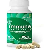 Immune Health Basics Ultra Strength Immunity - Clinically Proven Immune Support - Wellmune Highly Purified Beta Glucan - Gluten-Free, Non-allergenic, Non-GMO and Vegan Capsules - 60 Capsules, 500 mg