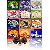 Hem 12 Assorted Boxes of Incense Cones, (120 Total)| Natural Fragrance for Aromatic Rooms | Odor Remover Incense for Stress Relief & Relaxation (Assorted 3)