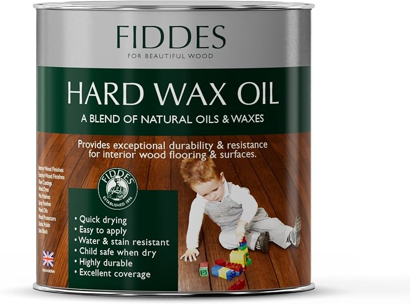 Fiddes Satin Finish Hard Wax Oil 250 ml Rustic Oak