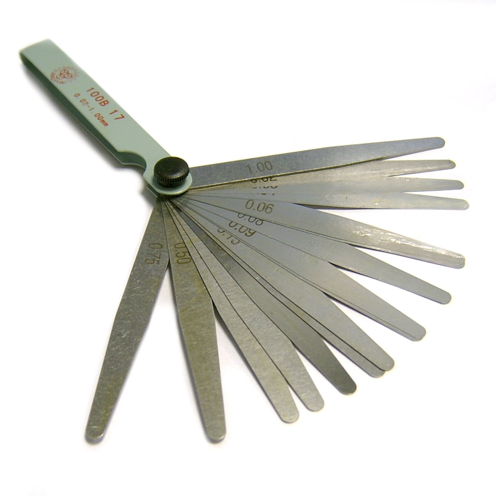 METRIC FEELER GAUGE 0.02 1MM 17 BLADES THICKNESS GAP FILLER MEASURING