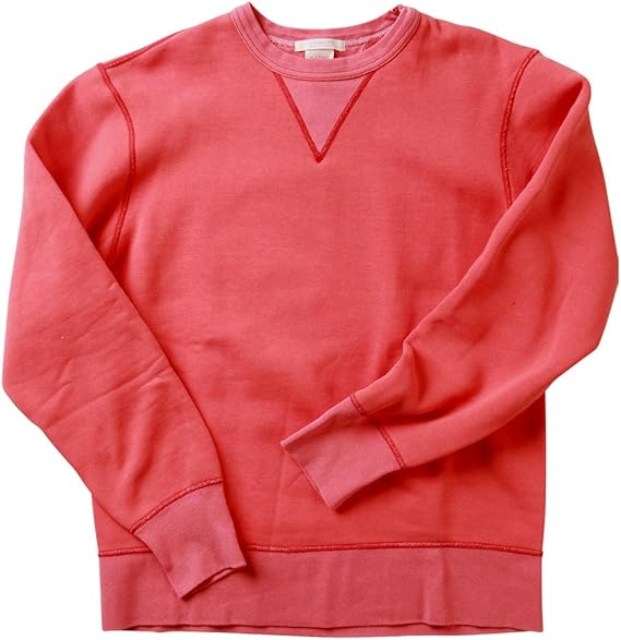 Amazon バーンズ Barns 日本製 ユニオンスペシャル ヴィンテージ スウェットクルー メンズ アメカジ 2 L レッド トレーナー パーカー 通販