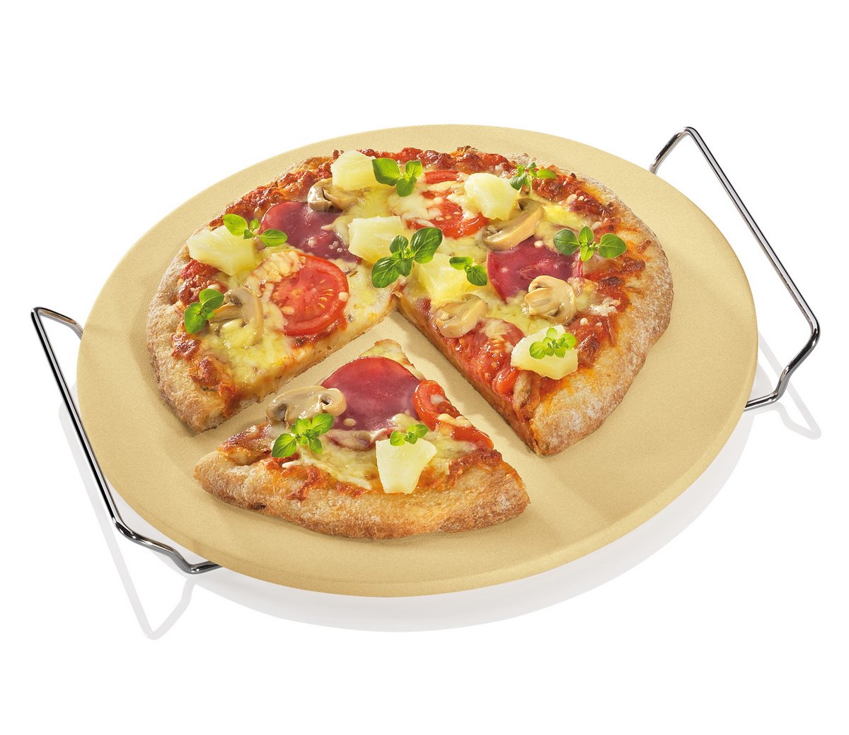 Küchenprofi Pizza Stone Pizza Tray Diameter 30 cm, A as Firebrick