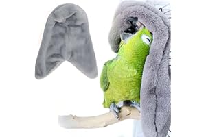 Maogear Soft Bird Toy, Grey Parrot Toy, Cozy for Birds, Corner Fleece Bird Blanket, Warm Bird Bed for Small and Medium Parrot