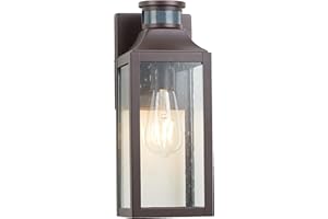 MICSIU Motion Sensor Outdoor Wall Light Fixture, 12.75 Inch Oil Rubbed Bronze Exterior Sconce Lighting, Waterproof Outside Light for House, Front Porch, Garage, Patio, Doorway