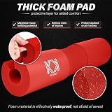 KK Barbell Squat Pad Extra Thick NBR Foam Red Non-Slip Hip Thrust Pad view 7