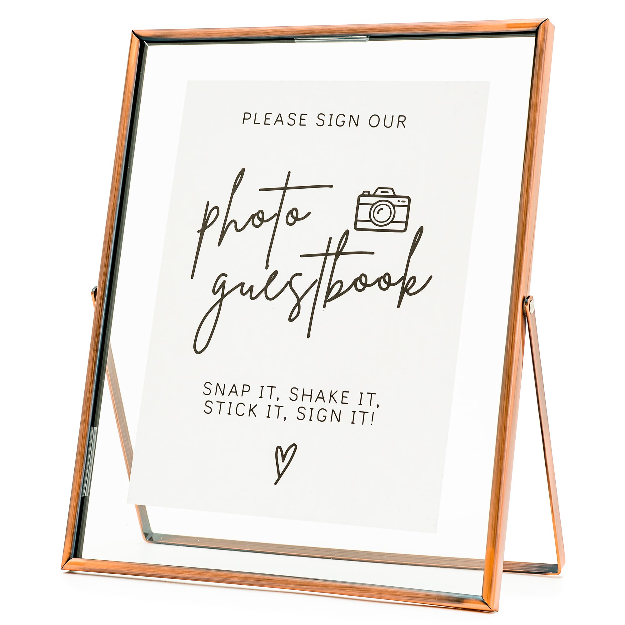 Photo 1 of Calculs Copper Floating Picture Frame, 10x8 inches, Picture Frame for Wedding, Mother's Day, Grandparents Day