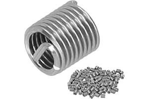 HYUDUO 100 PCS Thread Repair Insert, M6 x 1 Helicoil Metric Thread Sleeves, Stainless Steel Wire Thread Sheaths with Different Length to Choose for Thread Repair(12mm)