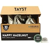 Tayst Coffee Pods, Happy Hazelnut Medium Roast, K Cups, Pack of 30 | Compatible with Keurig Coffee Maker, Sustainable Single Serve