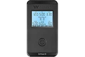 Thermaltake Dr. Power III ATX Power Supply Tester/Support up to ATX12V v3.1 with PCIe 12+4pin Connector/Voltage Output for +1