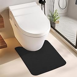 Bosap Toilet Rugs U Shaped Bathroom Rug,Machine