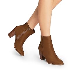 DREAM PAIRS Women's Ankle Boots Chunky Block Heel