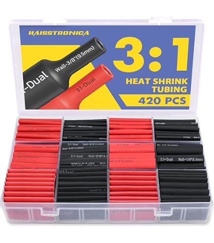 MasteelfCA 270 Pcs Tube à Double Paroi 3:1 Isolation Thermique Fil Rétractable