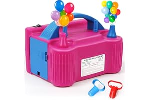 Portable Balloon Pump Electric, KEEBAPOO Air Blower Dual Nozzle Balloon Inflator for Party Decoration and Event