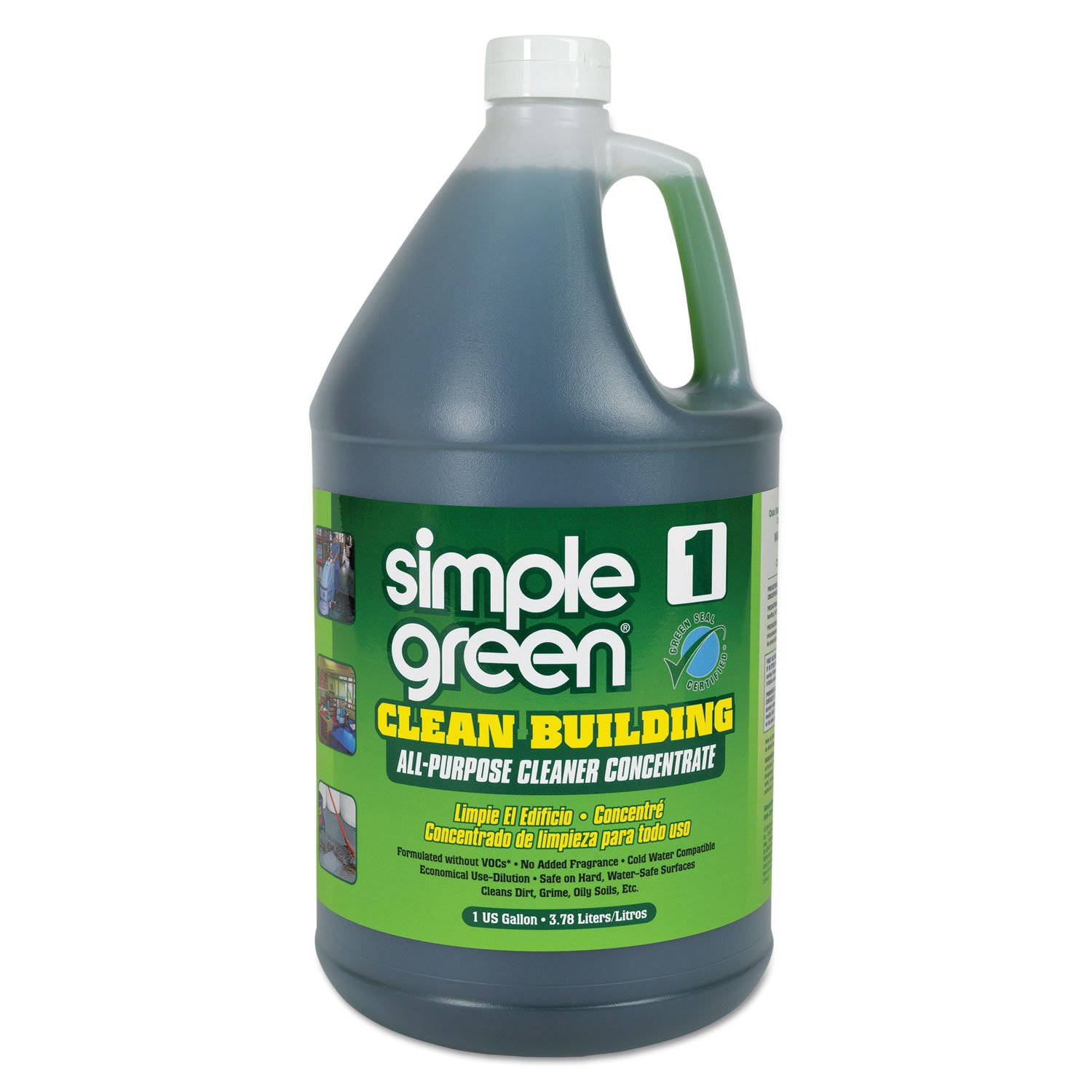SIMPLE GREEN = SUNSHINE MAKERS Clean Building All-Purpose Cleaner Concentrate, 1gal Bottle, 2 Per Carton, New