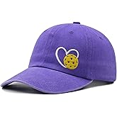 MINYJHZ Pickleball Hat with Gift Box, Pickleball Gifts for Women Men, Adjustable Embroidered Heart Baseball Cap