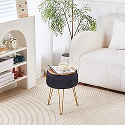 Cpintltr Velvet Foot Rest Stool Multipurpose