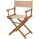Casual Home Director's Chair ,Honey Oak Frame/Tan Canvas,18" - Classic Height