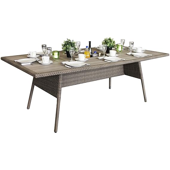 Mesa de jardín con compartimento refrigerador y aluminio polywood ...