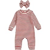 Aimaopao Newborn Infant Baby Girl Romper Bodysuit Girls Stripe Print One Piece Jumpsuit Pants Clothes Outfits