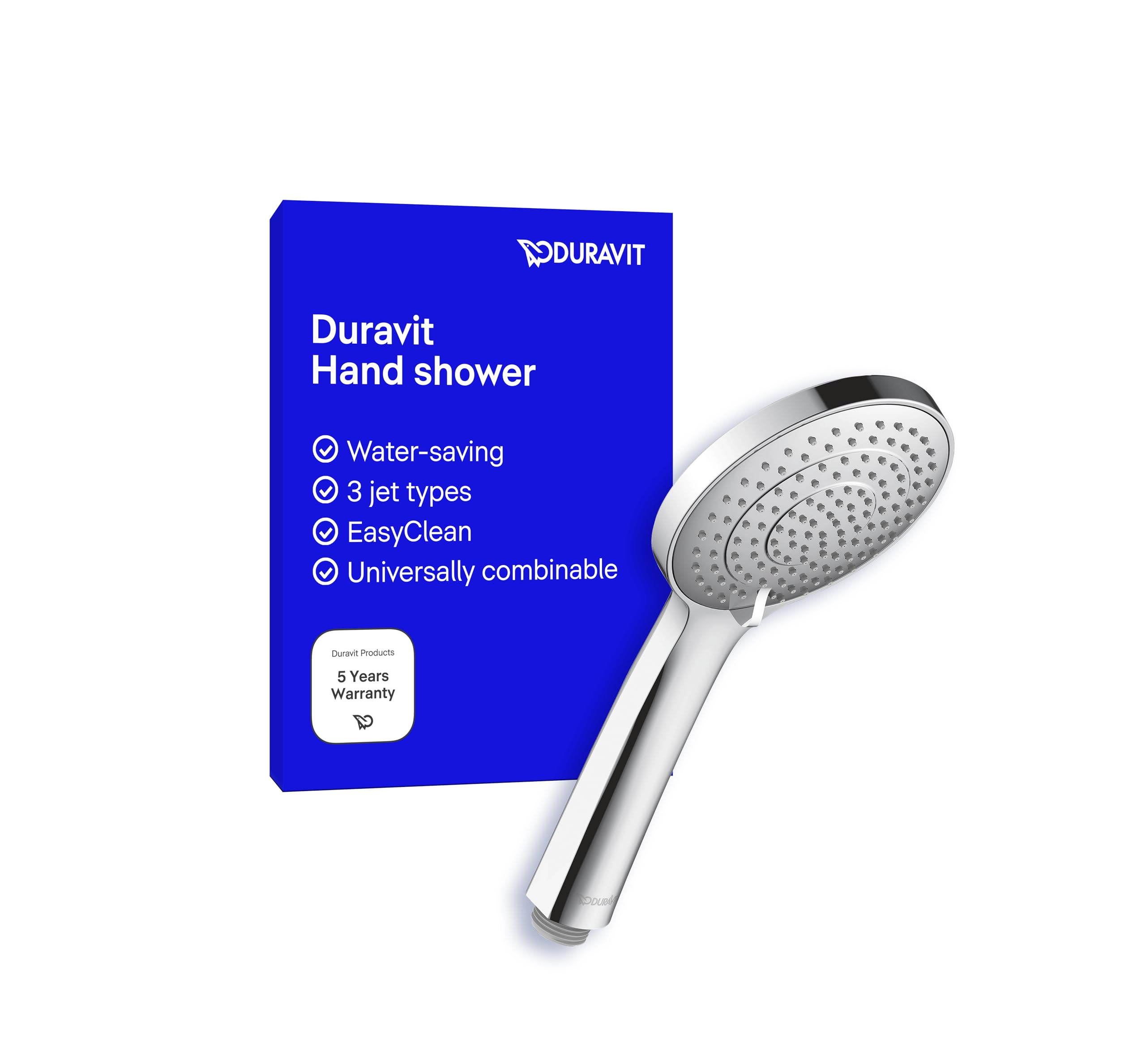 Duravit Universal Shower Head, Handheld Shower Head with 3jet Types