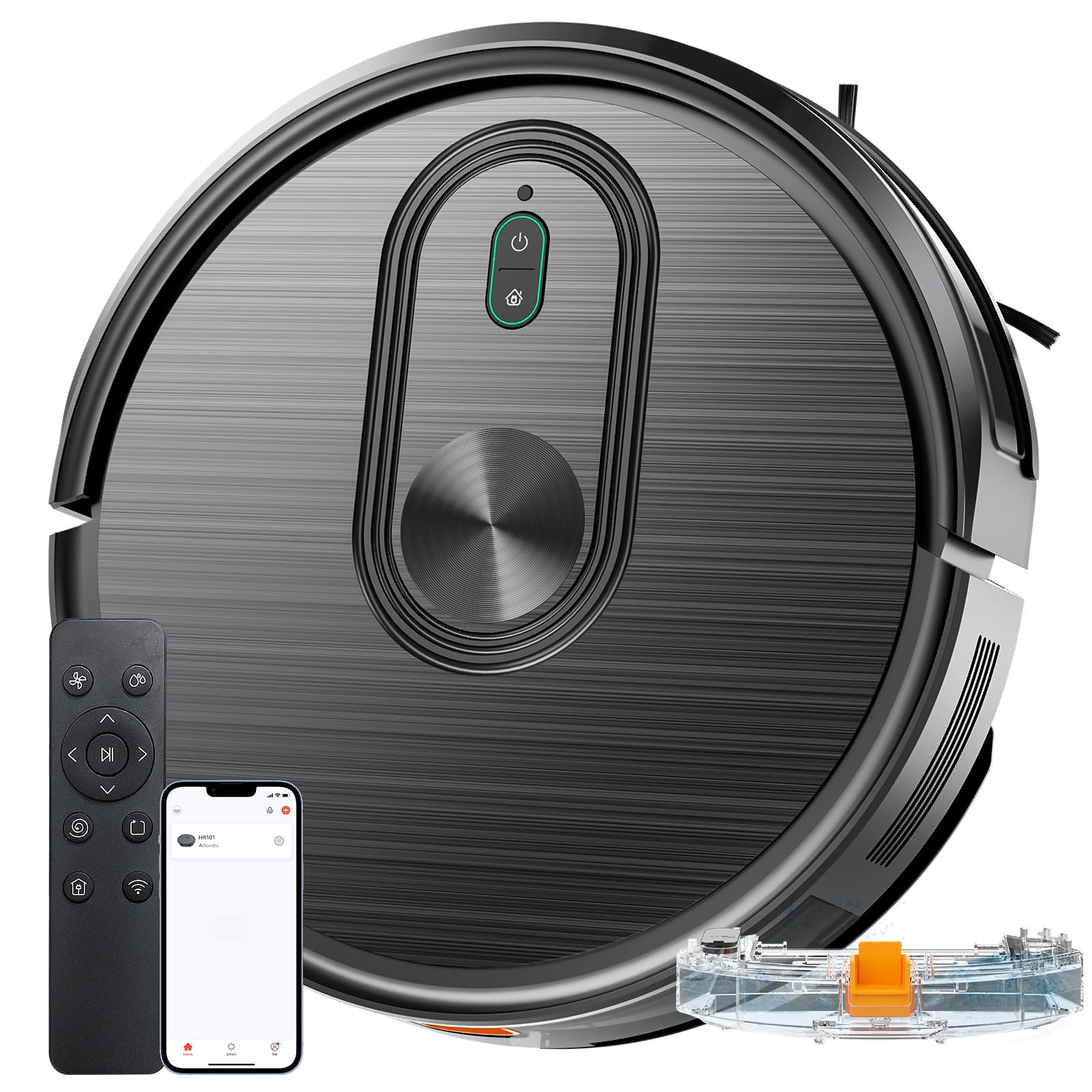 Photo 1 of Robot Vacuum and Mop Combo, 2 in 1 Mopping & Mopping Robot with Schedule, App/Bluetooth/Voice, 3200Pa Max Suction, Self-Charging Robot Vacuum Cleaner, Slim, Ideal for Pet Hair, Hard Floor, Carpet