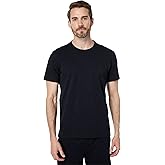 Barefoot Dreams Malibu Collection Men's Slub Cut Neck T-Shirt, Short Sleeve, Crew Neck Tee