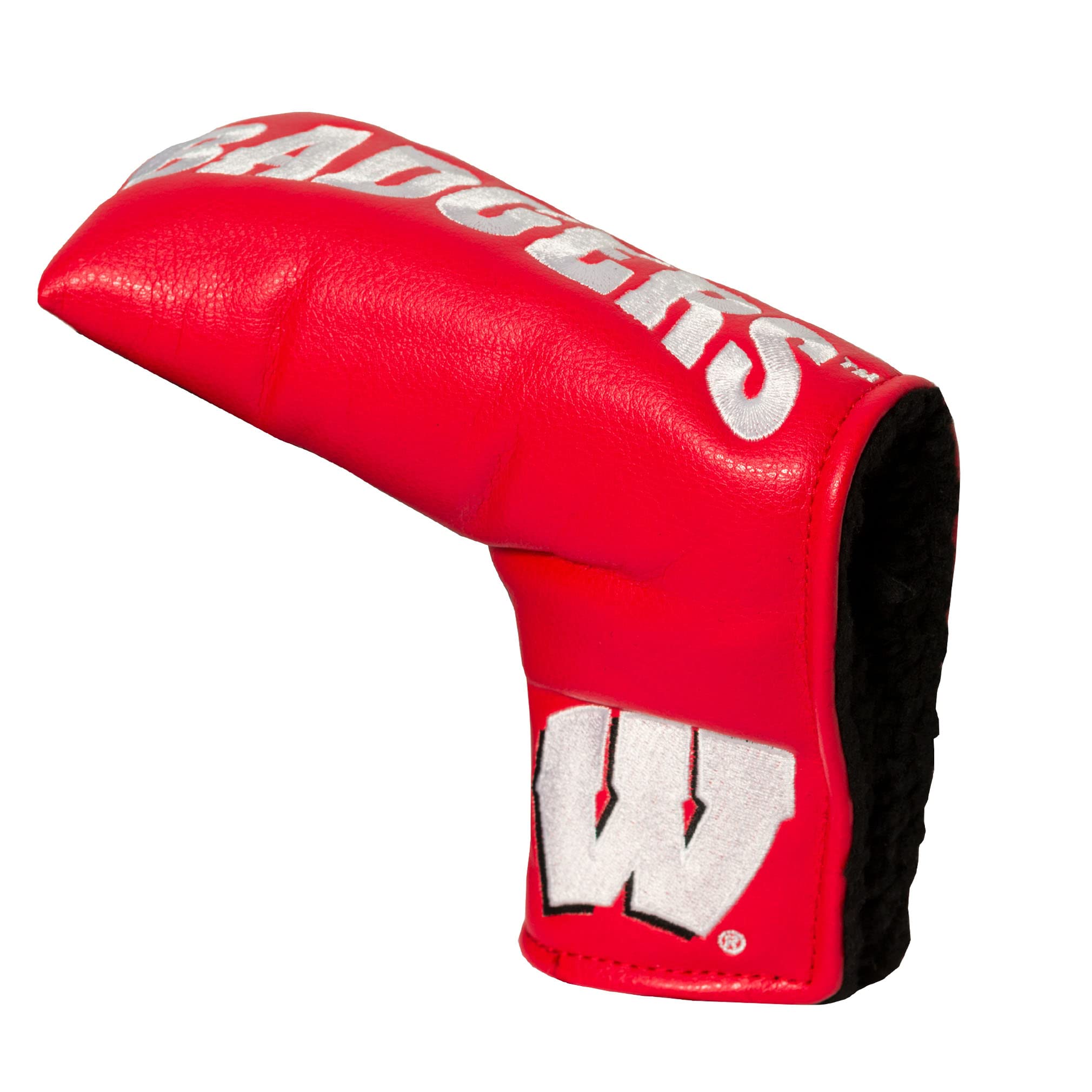 Team Golf NCAA Wisconsin Badgers Vintage Blade Putter Cover Golf Club Vintage Blade Putter Headcover, Form Fitting Design, Fits Scotty Cameron, Taylormade, Odyssey, Titleist, Ping, Callaway