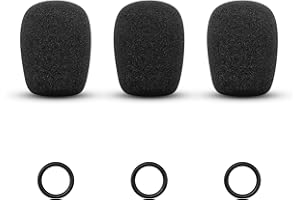 G GVOEARS GVOEARS Microphone Cover for Bose Aviation 20, 3 Pack Replacement Mic Foam for Bose Aviation X A10 A20 A30 Headset, WindScreen Pop Filter Sponge (Black)